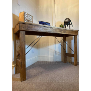 Rustic Console Table Folding Computer Desk - Image 5