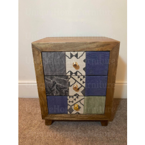 Rustic Bedside Table Vintage Nightstand - Image 2