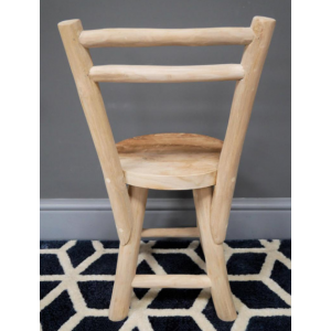 Small Rustic Stool Vintage Wood Chair - Image 5