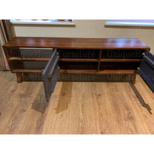 Scandinavian TV Stand Rustic Media Cabinet - Image 3