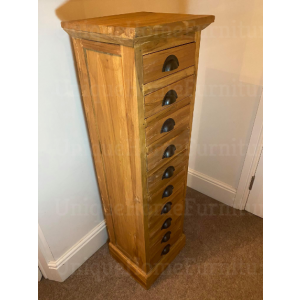 Tall Chest Drawers Rustic Tallboy Cabinet - Image 2