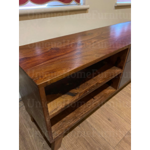 Scandinavian TV Stand Rustic Media Cabinet - Image 4