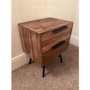 Industrial Bedside Table Vintage Cabinet - Image 2