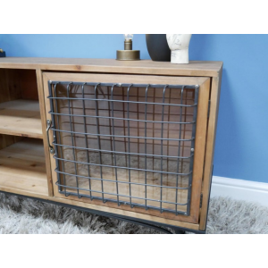 Rustic TV Stand Industrial Media Cabinet - Image 3
