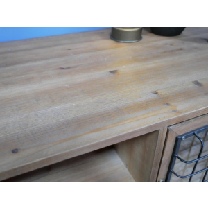 Rustic TV Stand Industrial Media Cabinet - Image 2