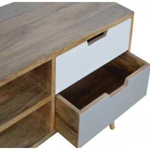 Scandinavian TV Stand Vintage Retro Media Unit Nordic Solid Wood Cabinet - Image 3