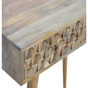 Scandinavian Console Table Vintage Nordic Desk Solid Wood Writing Unit - Image 3
