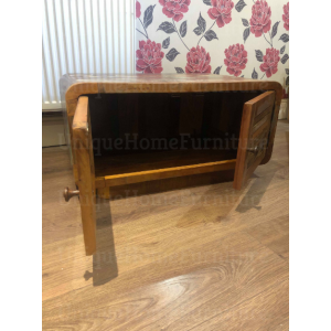 Rustic Coffee Table Solid Wood Storage - Image 5