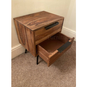 Industrial Bedside Table Vintage Cabinet - Image 5
