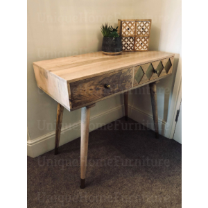 Rustic Computer Desk Wooden Dressing Table - Image 3