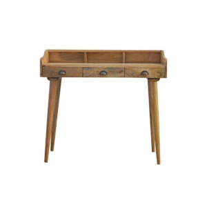Mid Century Writing Table Vintage Rustic Bureau Computer Desk - Image 5