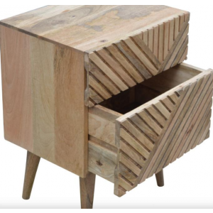 Mid Century Bedside Table Nordic Cabinet Scandinavian Vintage Style Unit - Image 3