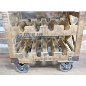 Industrial Wine Cabinet Rustic Bottle Rack - Image 2