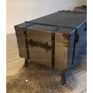 Industrial Coffee Table Trunk Storage Box - Image 4