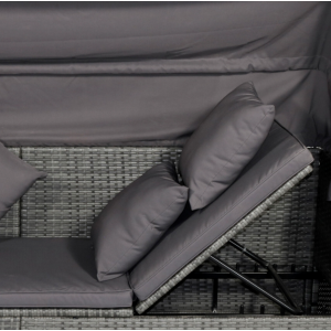 Large Rattan Sofa Set Garden Patio Day Bed - Image 9