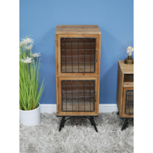 Industrial Side Cabinet Rustic Door Cupboard - Image 4