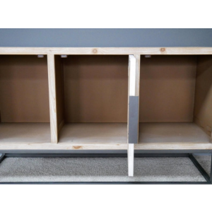 Rattan Door Sideboard Industrial Large Cabinet - Image 2