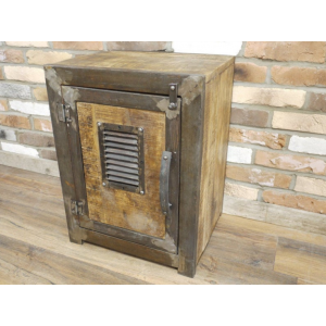 Rustic Side Cabinet Industrial Small Cupboard - Image 4