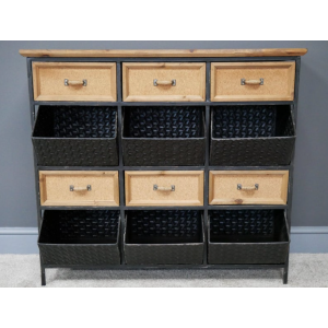 Industrial Storage Sideboard Rustic Chest Drawers - Image 2