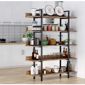 Large Industrial Bookcase Rustic Display Cabinet - Image 4