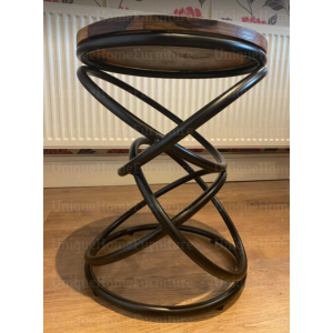 Industrial Side Table Rustic Metal End Coffee - Image 4