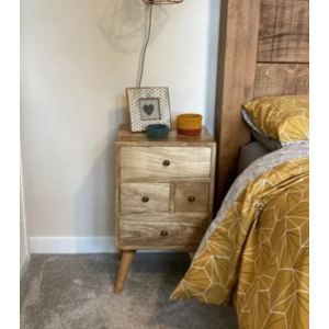 Mid Century Bedside Table Nordic Nightstand - Image 4