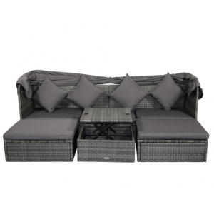 Large Rattan Sofa Set Garden Patio Day Bed - Image 2