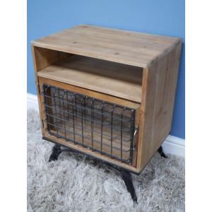 Rustic Bedside Table Industrial Side Cabinet - Image 4