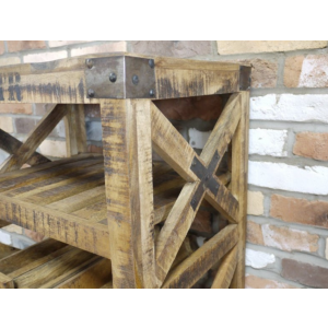 Industrial Wine Cabinet Rustic Bottle Rack - Image 4