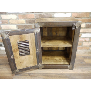 Rustic Side Cabinet Industrial Small Cupboard - Image 2