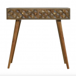 Scandinavian Console Table Vintage Nordic Desk Solid Wood Writing Unit