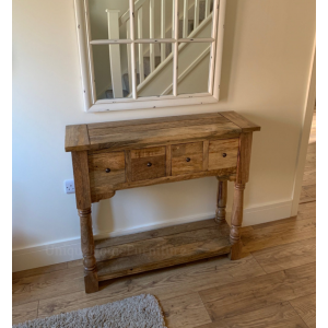Solid Wood Console Table Rustic Hallway Farmhouse Sideboard - Image 4