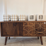 Mid Century Sideboard Nordic Storage Side Cabinet Scandinavian Doors