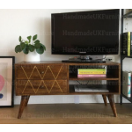 Mid Century TV Stand Vintage Media Cabinet