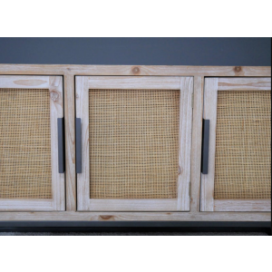 Rattan Door Sideboard Industrial Large Cabinet - Image 5