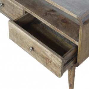 Mid Century TV Unit Nordic Media Cabinet Scandinavian Solid Wood Storage Shelf - Image 5
