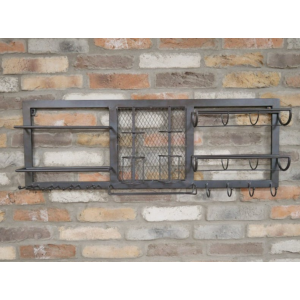 Wall Wine Cabinet Industrial Bottle Holder Rack - Image 4