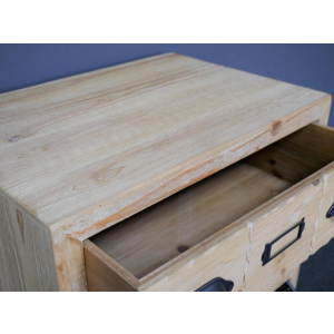 Industrial Chest Drawers Rustic Tall Cabinet - Image 4