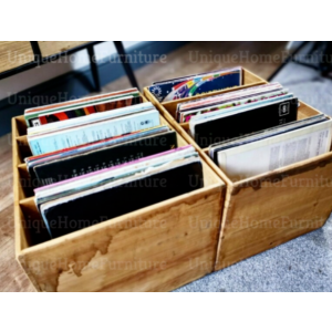 Vinyl Record Cabinet Industrial Hifi Vintage Retro Tall Media Stereo Drawer Unit - Image 5