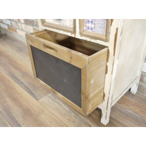 Tall Apothecary Cabinet Vintage Industrial Cupboard Rustic Metal Storage Glass - Image 4