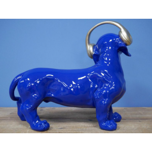 Sausage Dog Ornament Retro Animal Sculpture Industrial Style Table Home Art Deco - Image 4