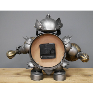 Industrial Table Clock Rustic Metal Warrior - Image 4