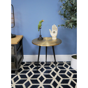 Industrial Side Table Vintage Round End - Image 4