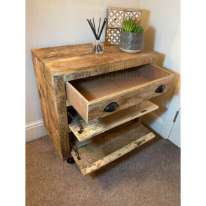 Rustic Side Cabinet Industrial Storage Chest - Image 5