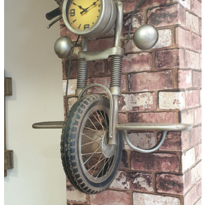Industrial Wall Clock Retro Motorbike Decor - Image 2