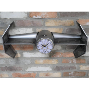 Industrial Wall Clock Vintage Retro Storage Shelf Unit Metal Spaceship Star Wars - Image 2