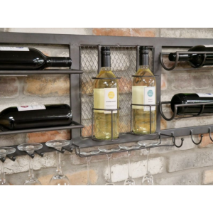 Wall Wine Cabinet Industrial Bottle Holder Rack - Image 2