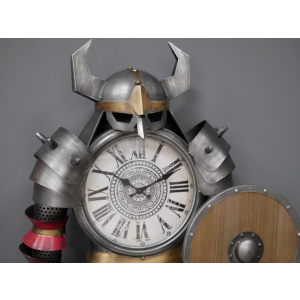 Large Floor Clock Industrial Metal Warrior - Image 2