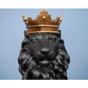Resin Lion King Crown Ornament Art Decor Sculpture - Image 4