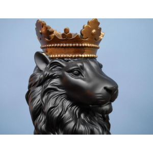 Resin Lion King Crown Ornament Art Decor Sculpture - Image 3